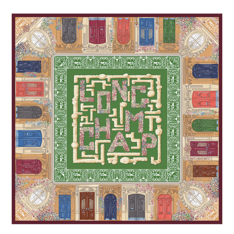 Jardin Parisien Silk scarf 90 , Matcha - Silk  - View 1 of  1