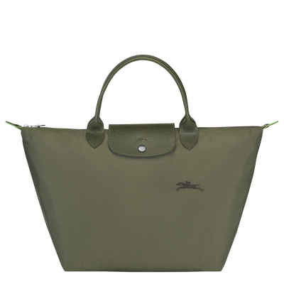 Le Pliage Green M 手提包 , 森林绿 - 再生帆布