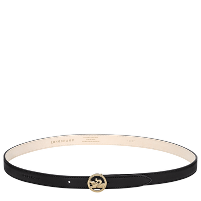 La M&eacute;daille Longchamp Ladies' belt , Black - Leather