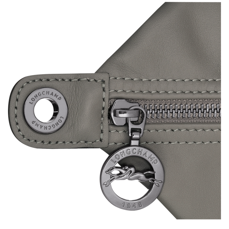 Le Pliage Xtra M Hobo 袋 , 斑鸠灰 - 皮革  - 查看 6 6