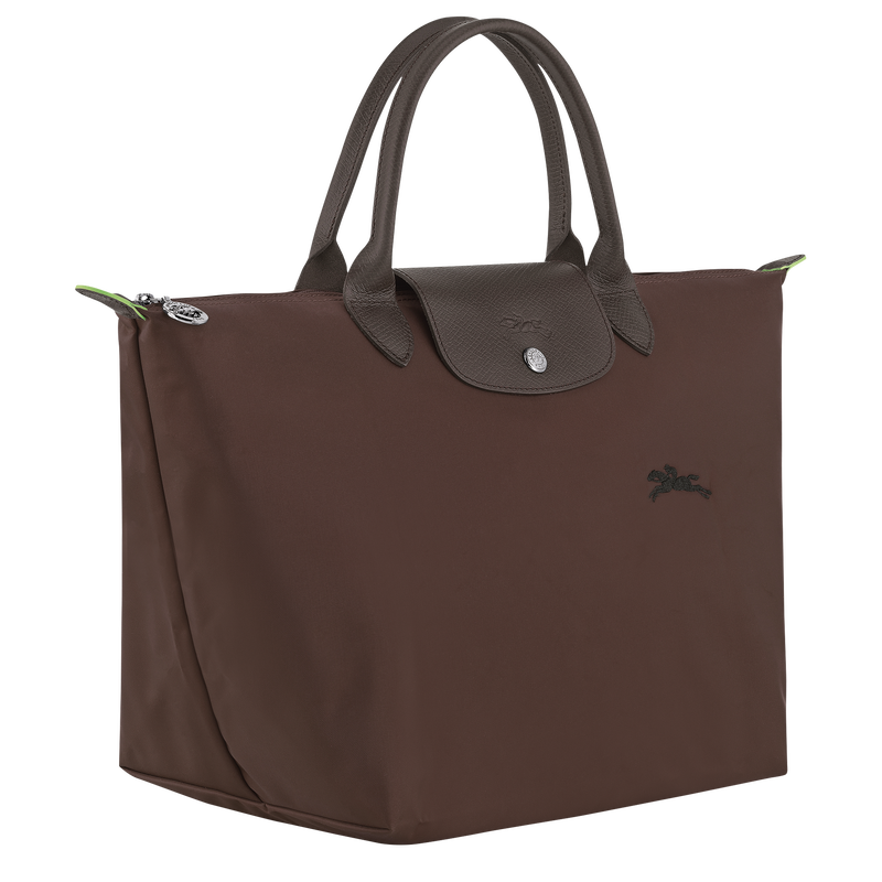 Le Pliage Green M Handbag , Mocha - Recycled canvas  - View 3 of  7