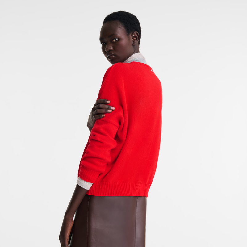 毛衣 , 红色 - 针织  - 查看 3 5