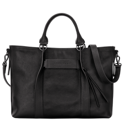 Longchamp 3D L Handbag , Black - Leather