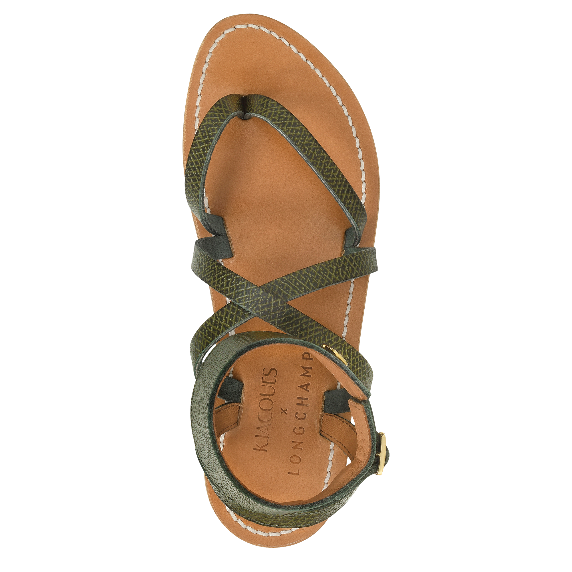 Longchamp x K.Jacques Sandals, Forest