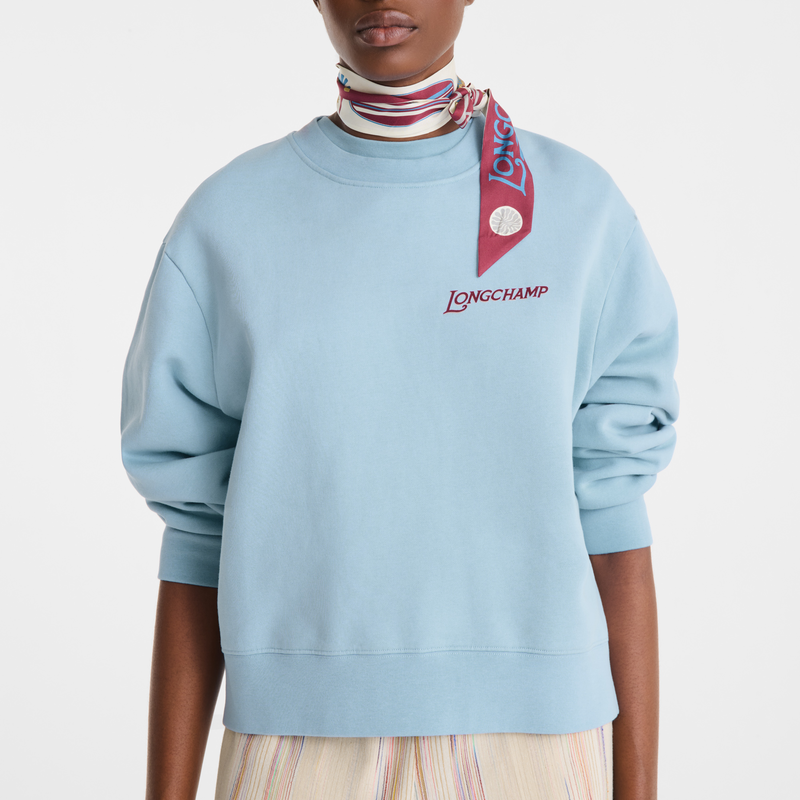 卫衣 , 天空蓝 - 平纹针织布  - 查看 3 4