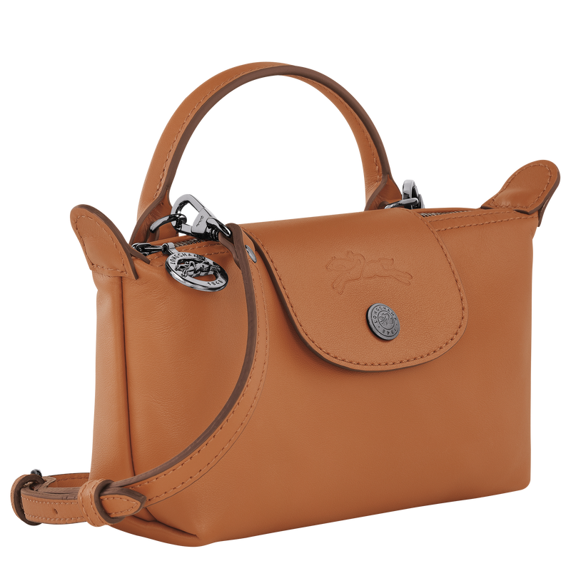 Le Pliage Xtra XS Pouch , Cashew - Leather  - View 3 of  6