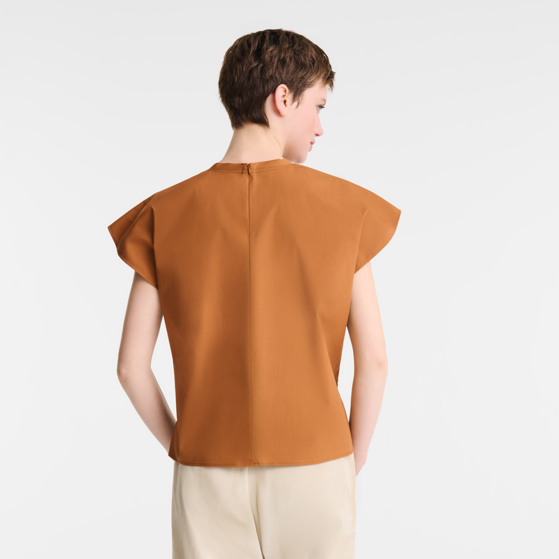 上衣 , 腰果棕 - 府绸  - 查看 3 5