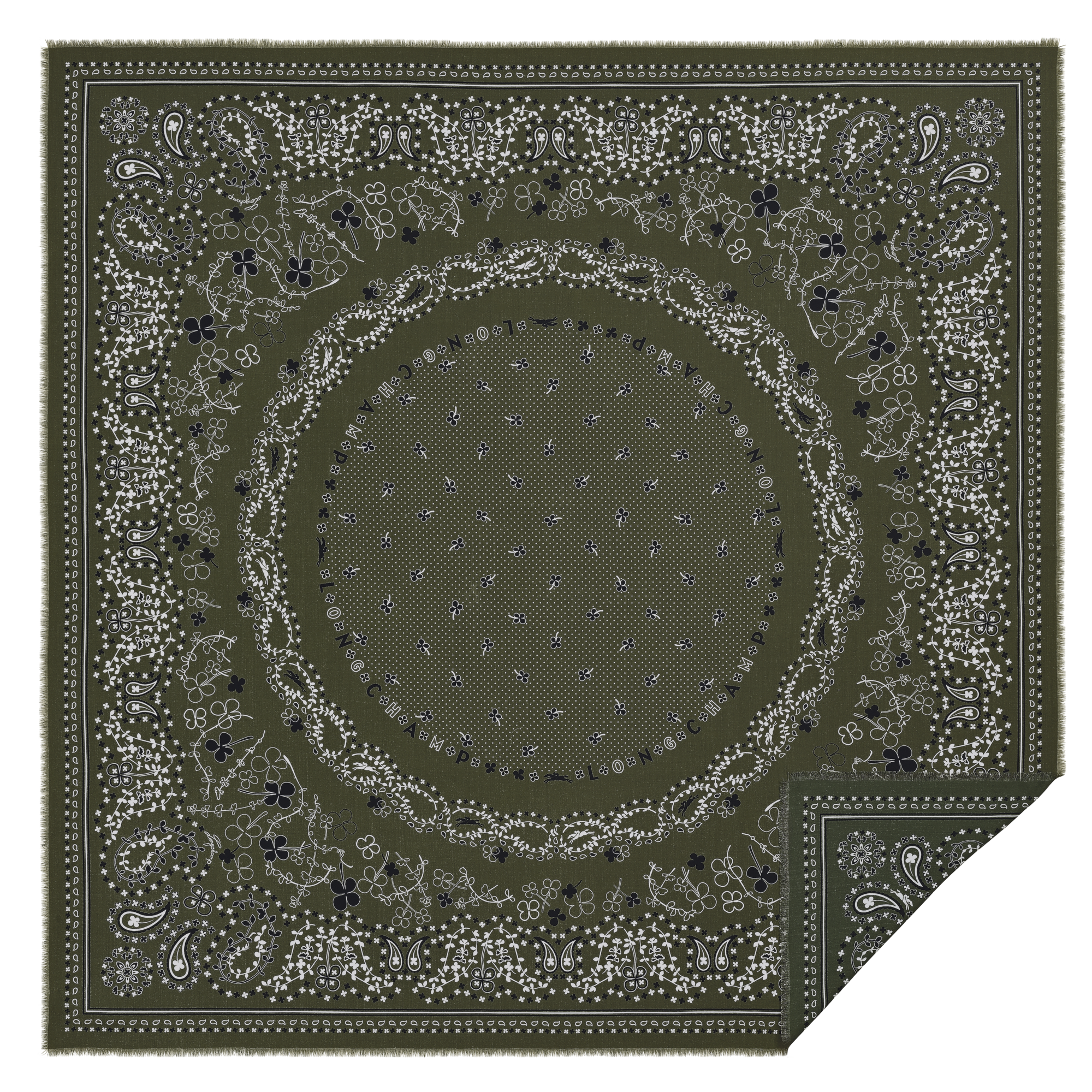 French Bandana 披肩, Olive/Tundra