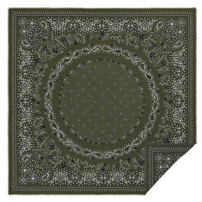 French Bandana 披肩 , - 羊毛混纺