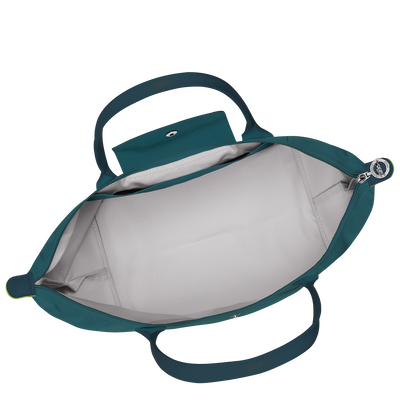 Le Pliage Green 托特包 L, 孔雀蓝色