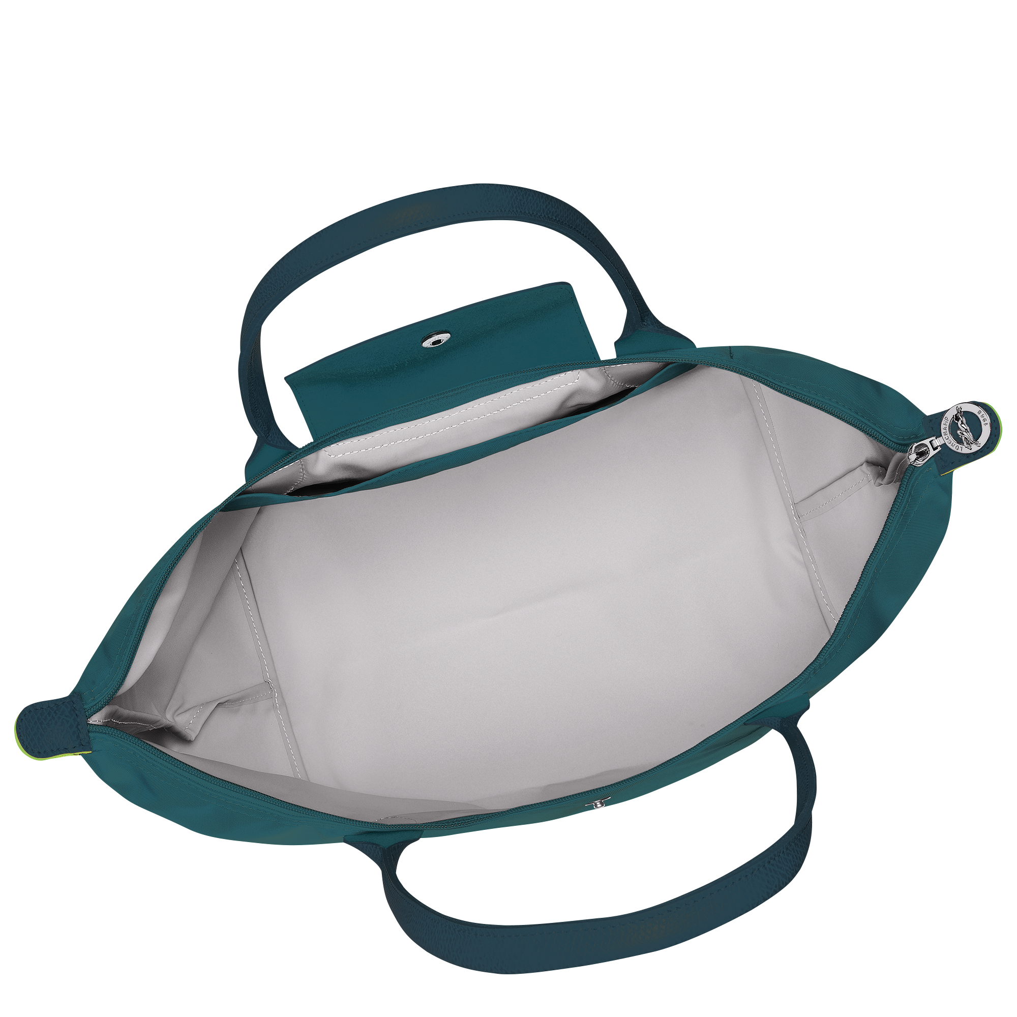 托特包 L, 孔雀蓝色 - 查看 5
        7 - 放大 Le Pliage Green 托特包 L, 孔雀蓝色