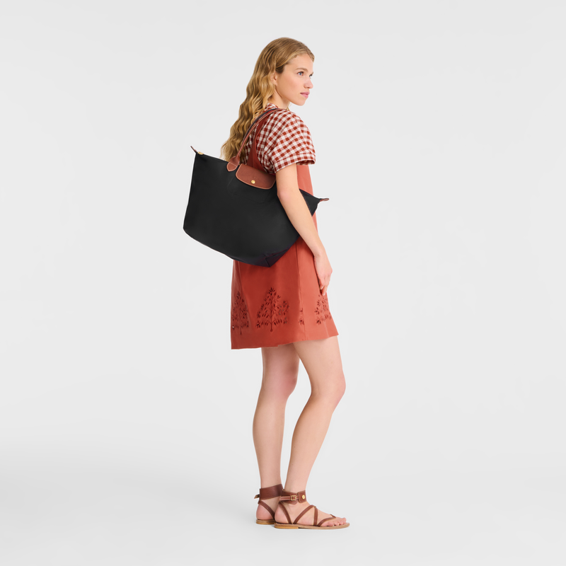 Le Pliage Original L 托特包 , 黑色 - 再生帆布  - 查看 2 6