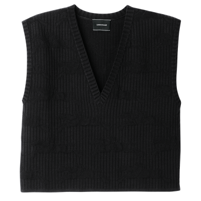 null Sleeveless sweater, Black