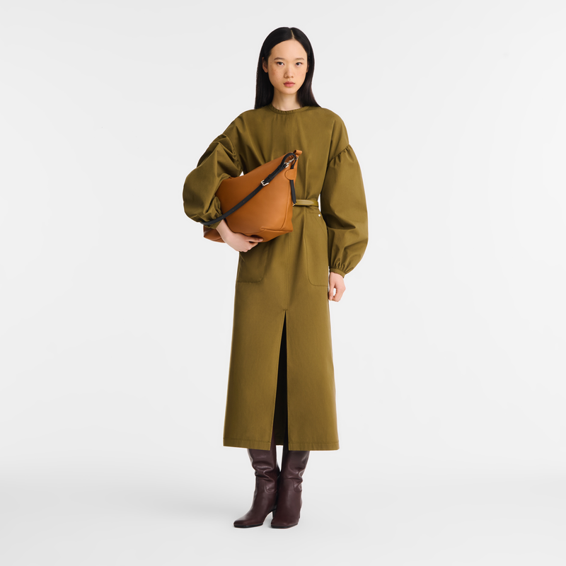 Le Slouchy M Hobo 袋 , 腰果棕 - 皮革  - 查看 2 6