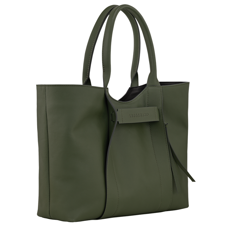 Longchamp 3D L 单肩包 , 卡其色 - 皮革  - 查看 3 5