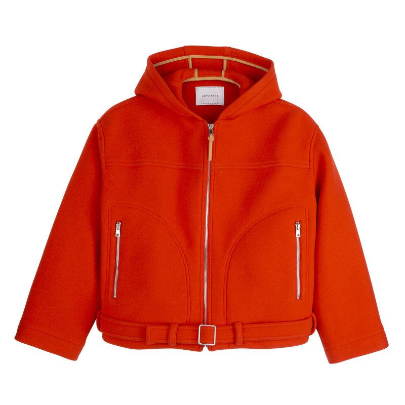 Jacket , Red - Wool broadcloth  - View 1 of  5