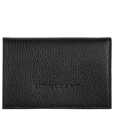 Le Foulonn&eacute; Card holder , Black - Leather