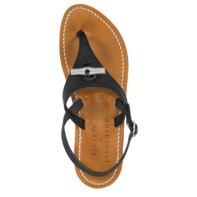 Longchamp x K.Jacques 凉鞋, 黑色