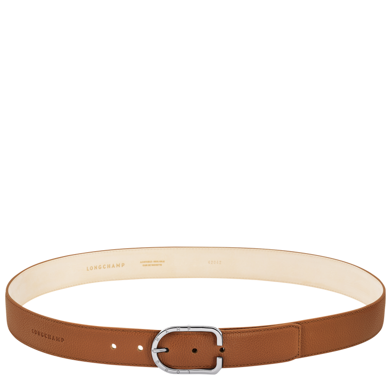 Le Foulonné Men's belt , Caramel - Leather  - View 1 of  2
