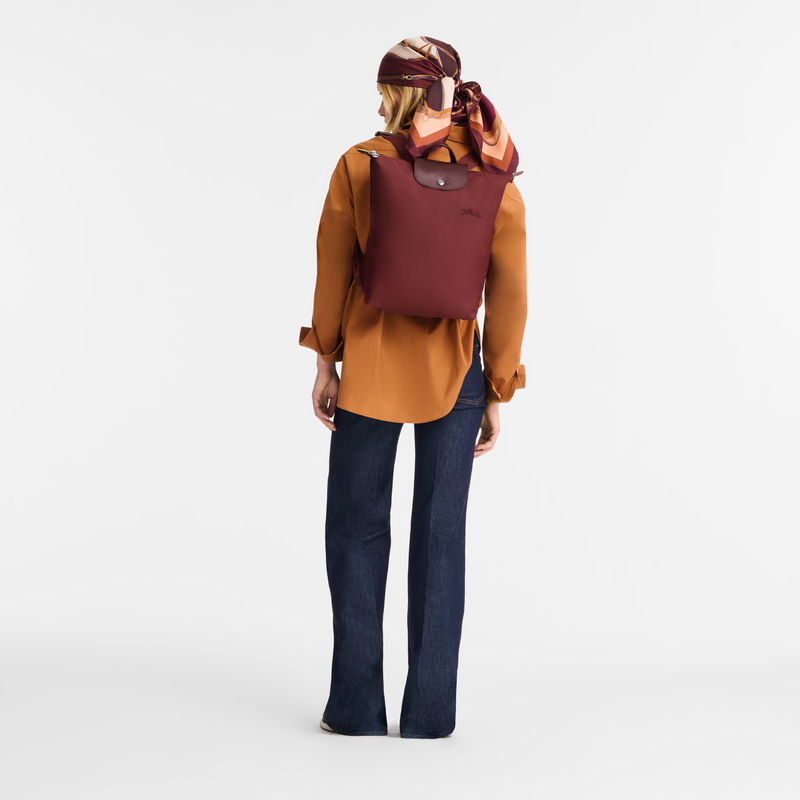 Le Pliage Green M 双肩背包 , 石榴色 - 再生帆布  - 查看 2 7