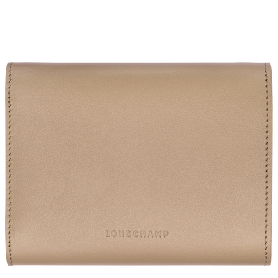Le Roseau Compact wallet , Root - Leather