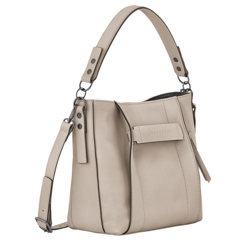 Longchamp 3D S 斜挎包 , 土褐色 - 皮革 - 查看 3 5
