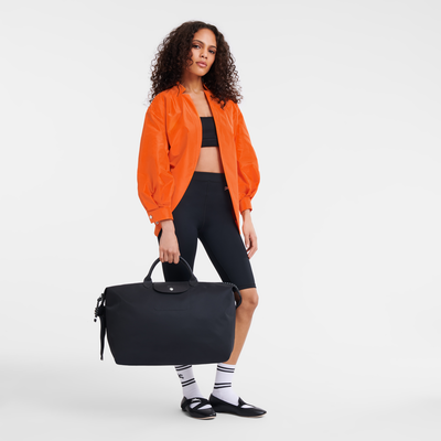 Le Pliage Energy L 旅行包 , 黑色 - 再生帆布
