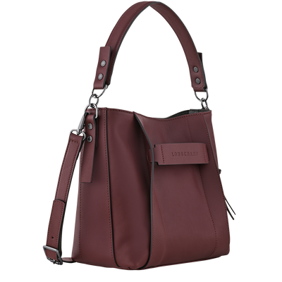 Longchamp 3D 斜挎包 S, 勃艮第色