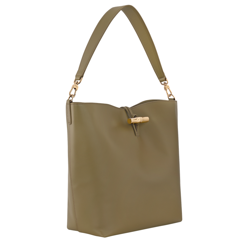 Le Roseau M Hobo bag , Olive - Leather  - View 3 of  6