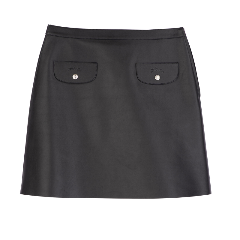 半身裙 , 黑色 - 皮革  - 查看 1 5