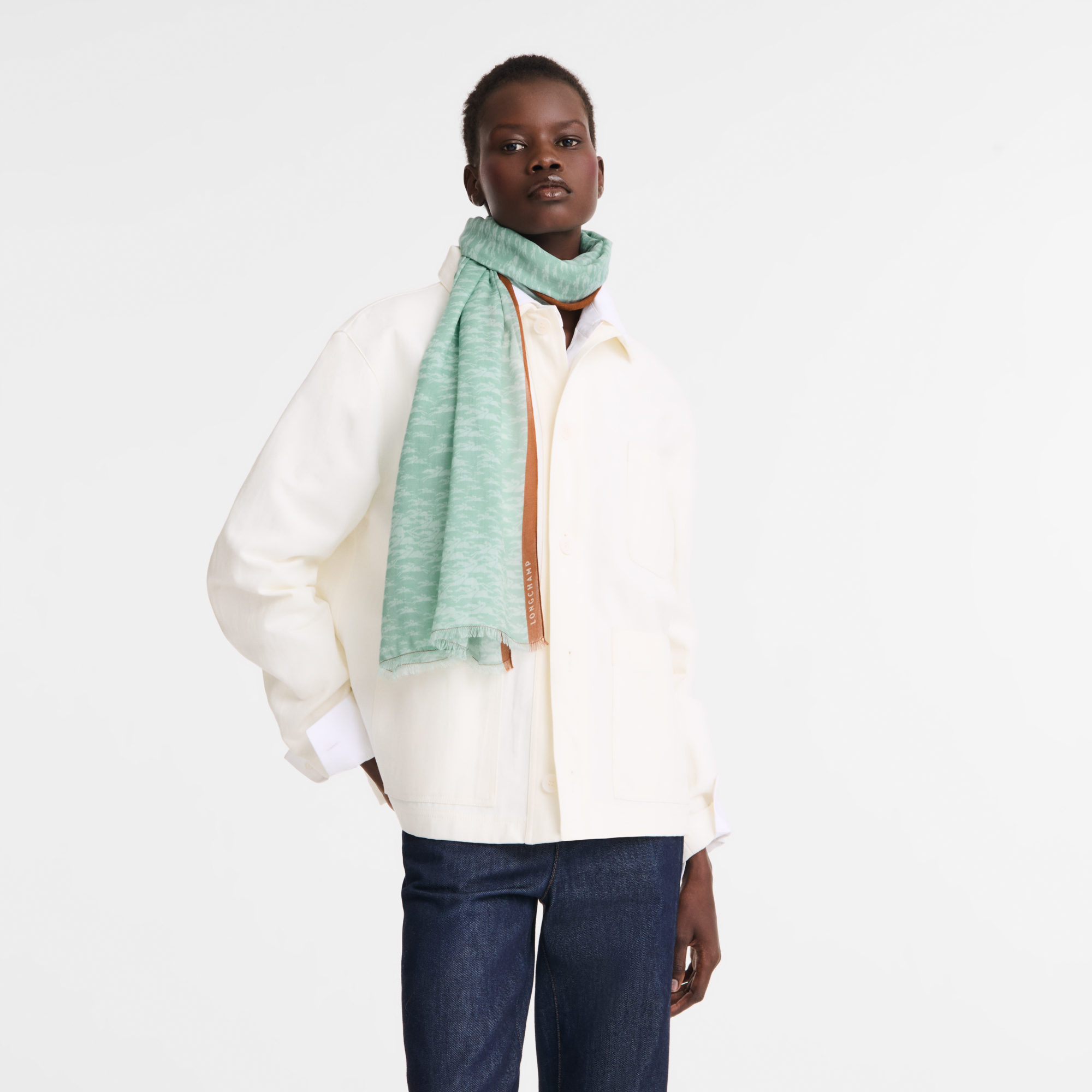 Stole, Celadon - View 1 of
1 - zoom in Chevaux Stole, Celadon