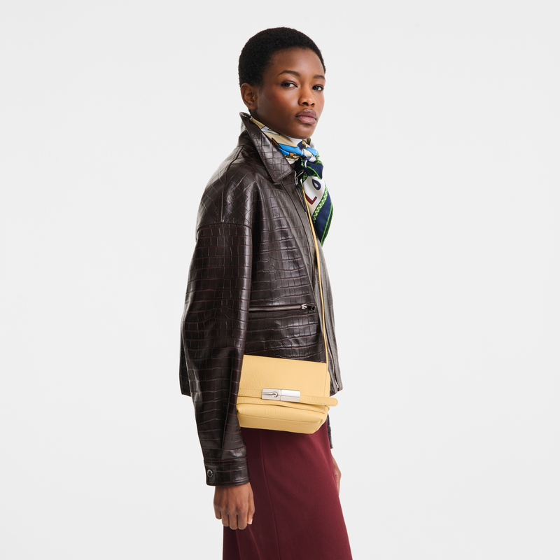 Le Smart S Crossbody bag , Hay - Leather  - View 2 of  6