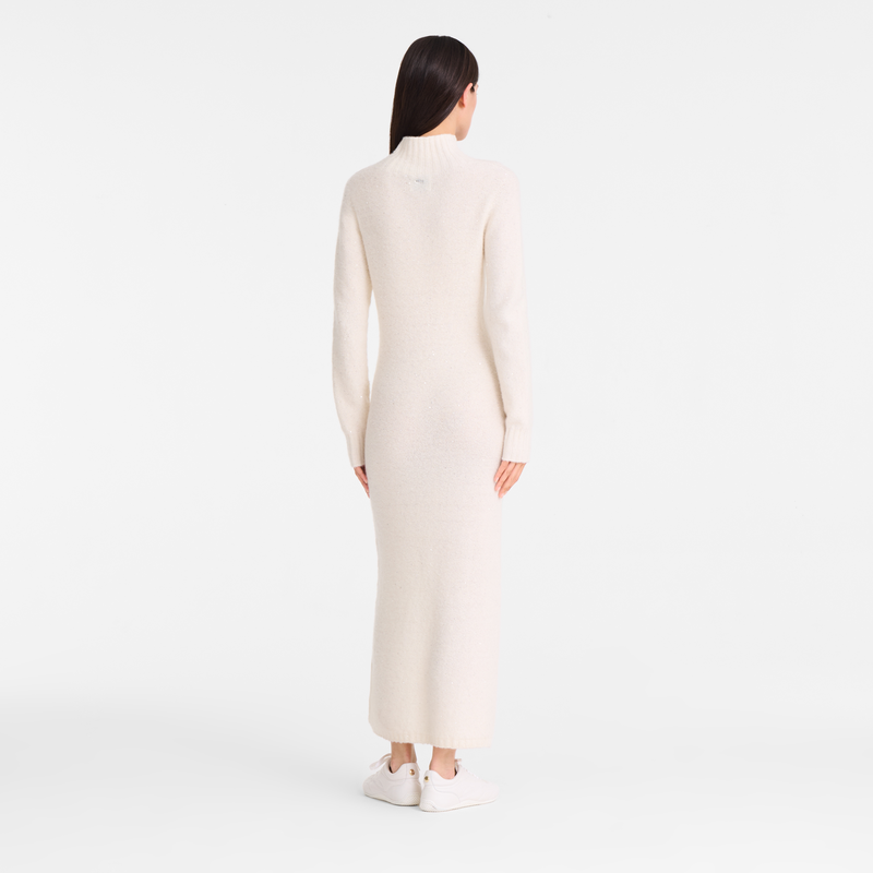 Long dress , Ivory - Knit  - View 3 of  5