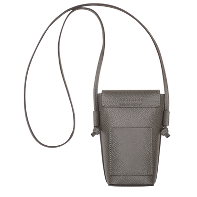 &Eacute;pure 皮革滚边装饰手机壳, 斑鸠灰