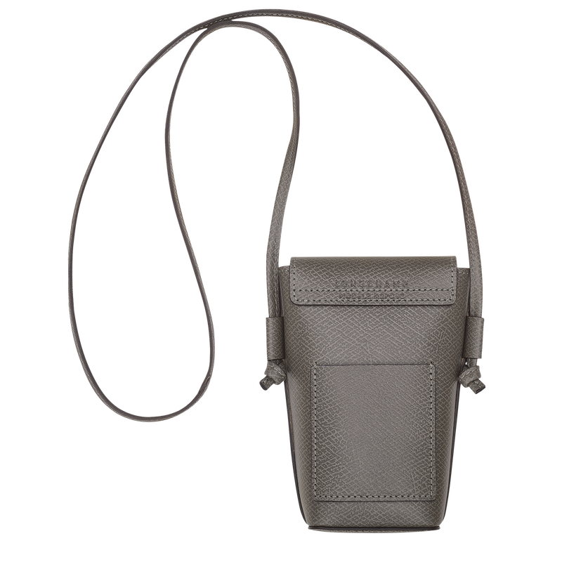 &Eacute;pure 皮革滚边装饰手机壳 , 斑鸠灰 - 皮革  - 查看 4 4