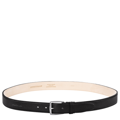 Le Foulonné Men's belt , Black - Leather