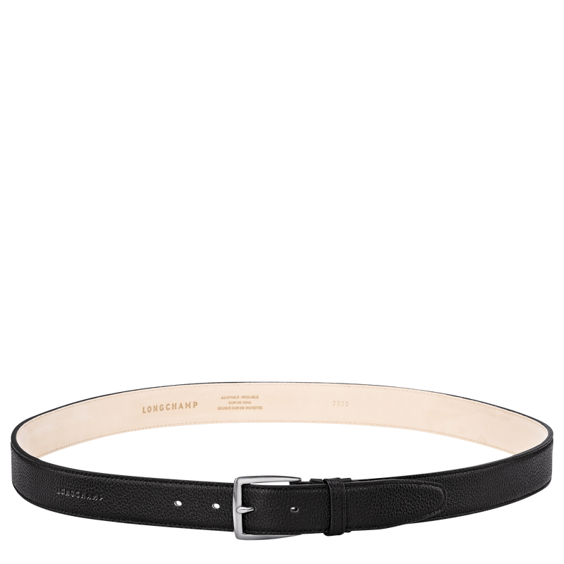 Le Foulonné Men's belt , Black - Leather  - View 1 of  2