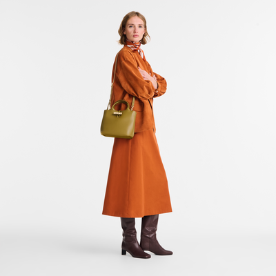 Le Roseau S Handbag , Olive - Leather