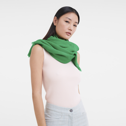 Chevaux jacquard Stole , Grass - Wool