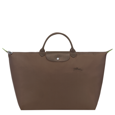 Le Pliage Green L 旅行包 , 泥土色 - 再生帆布