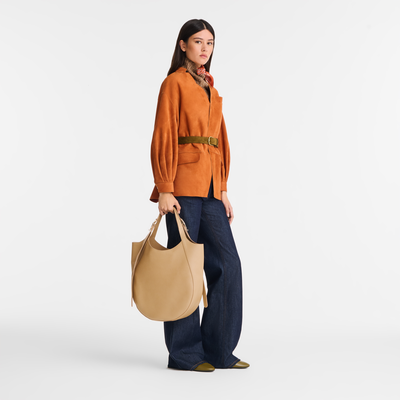 Le Foulonné XL 托特包 , 饼干色 - 皮革