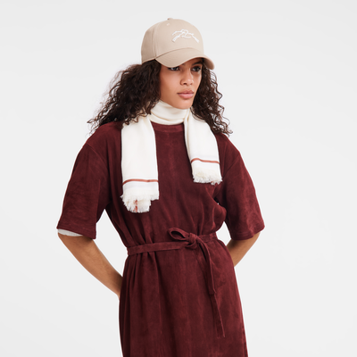 Longchamp奖章 披肩 , 象牙色 - 棉混纺