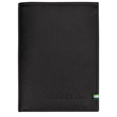 Longchamp sur Seine Wallet , Black - Leather