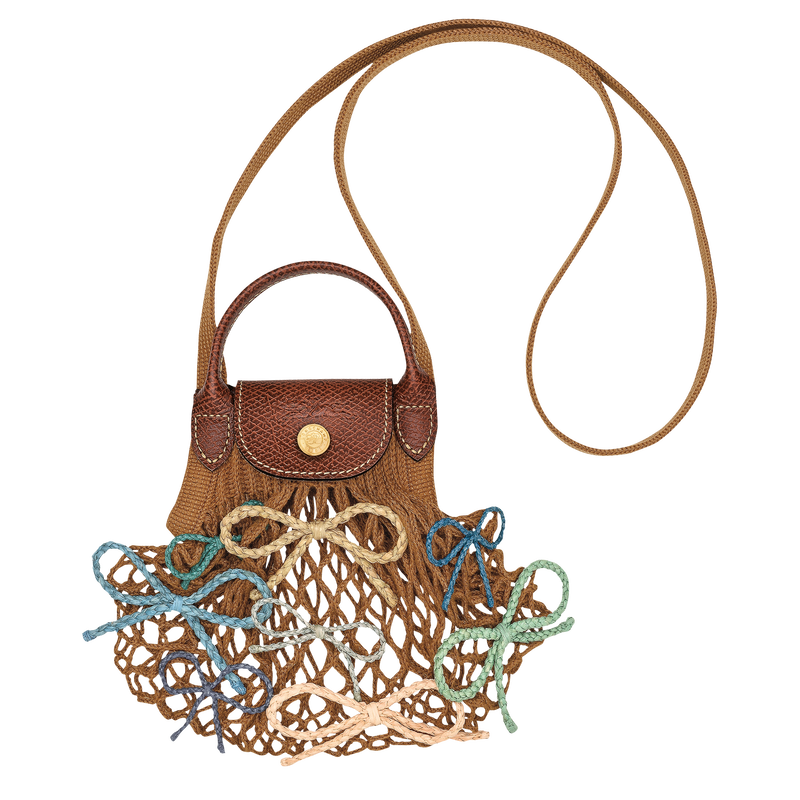Le Pliage Collection XS Mesh bag , Tobacco - Canvas  - View 1 of  4