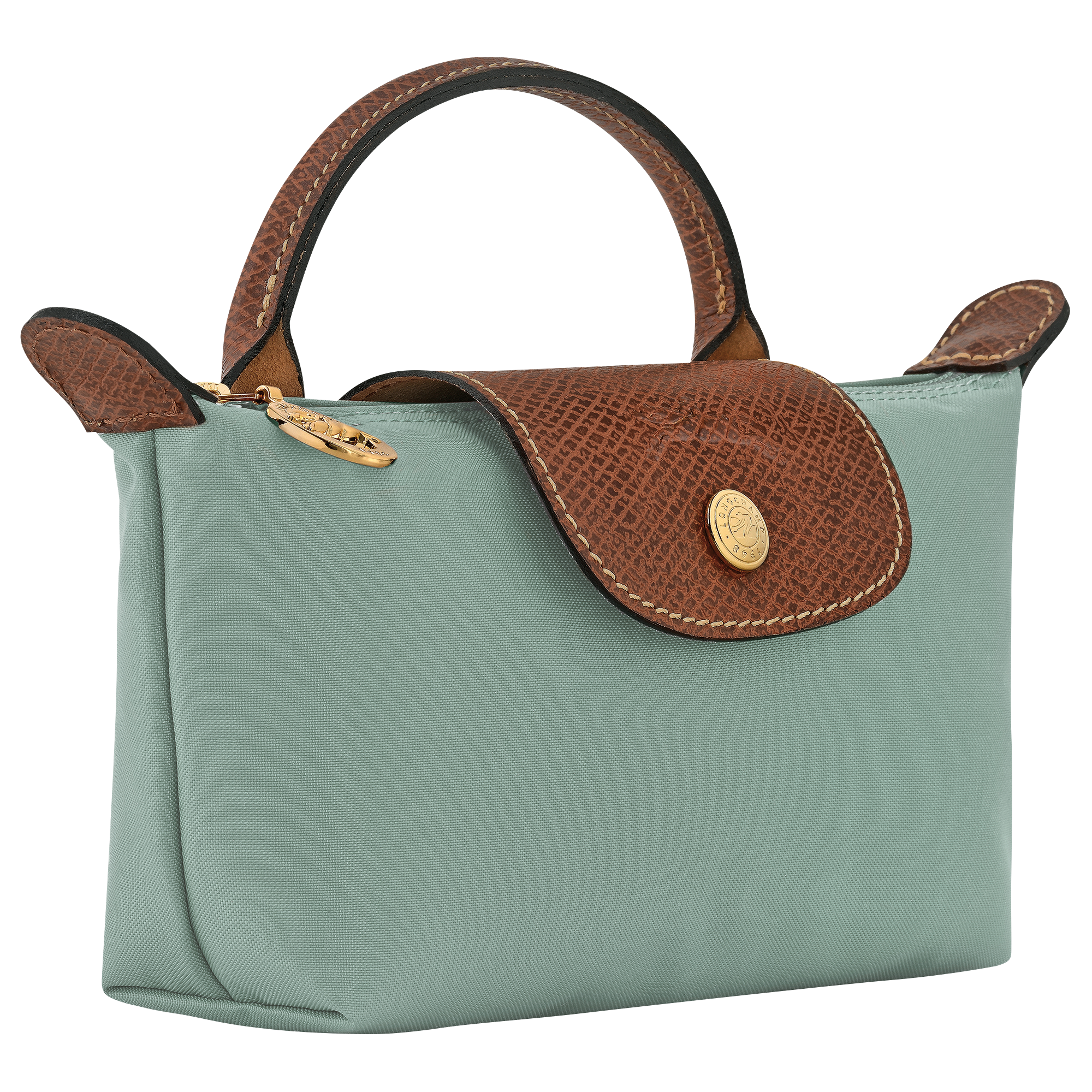 Pouch with handle, Celadon - View 3 of
6 - zoom in Le Pliage Original Pouch with handle, Celadon