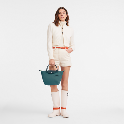 Le Pliage Green S 手提包 , 孔雀蓝色 - 再生帆布