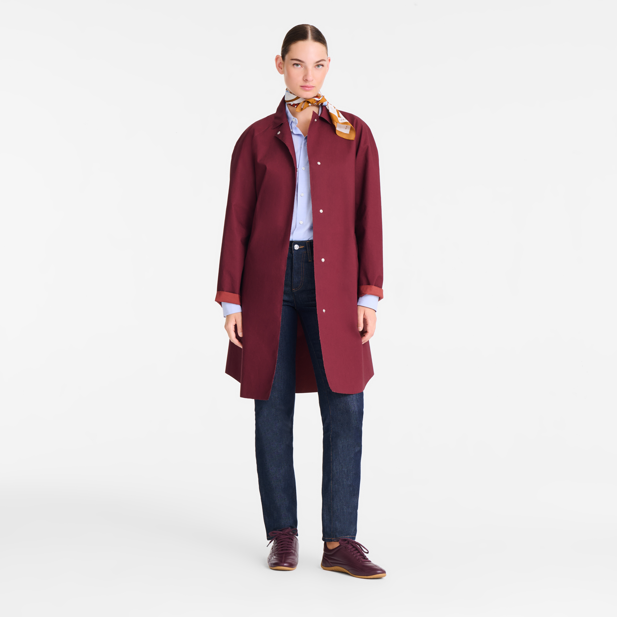 null Trench coat, Burgundy