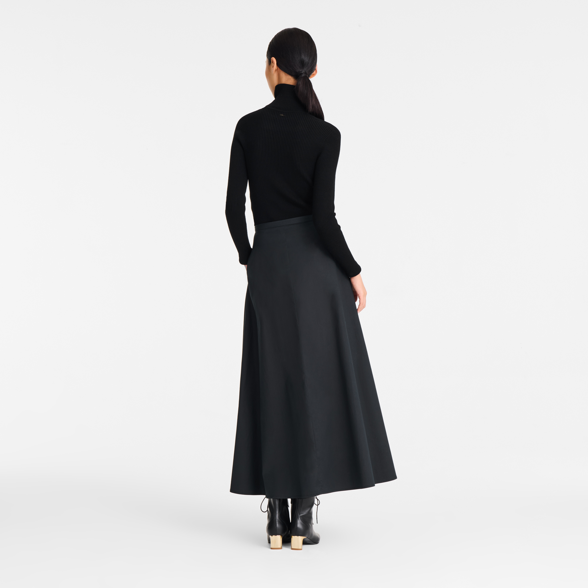null Midi skirt, Black