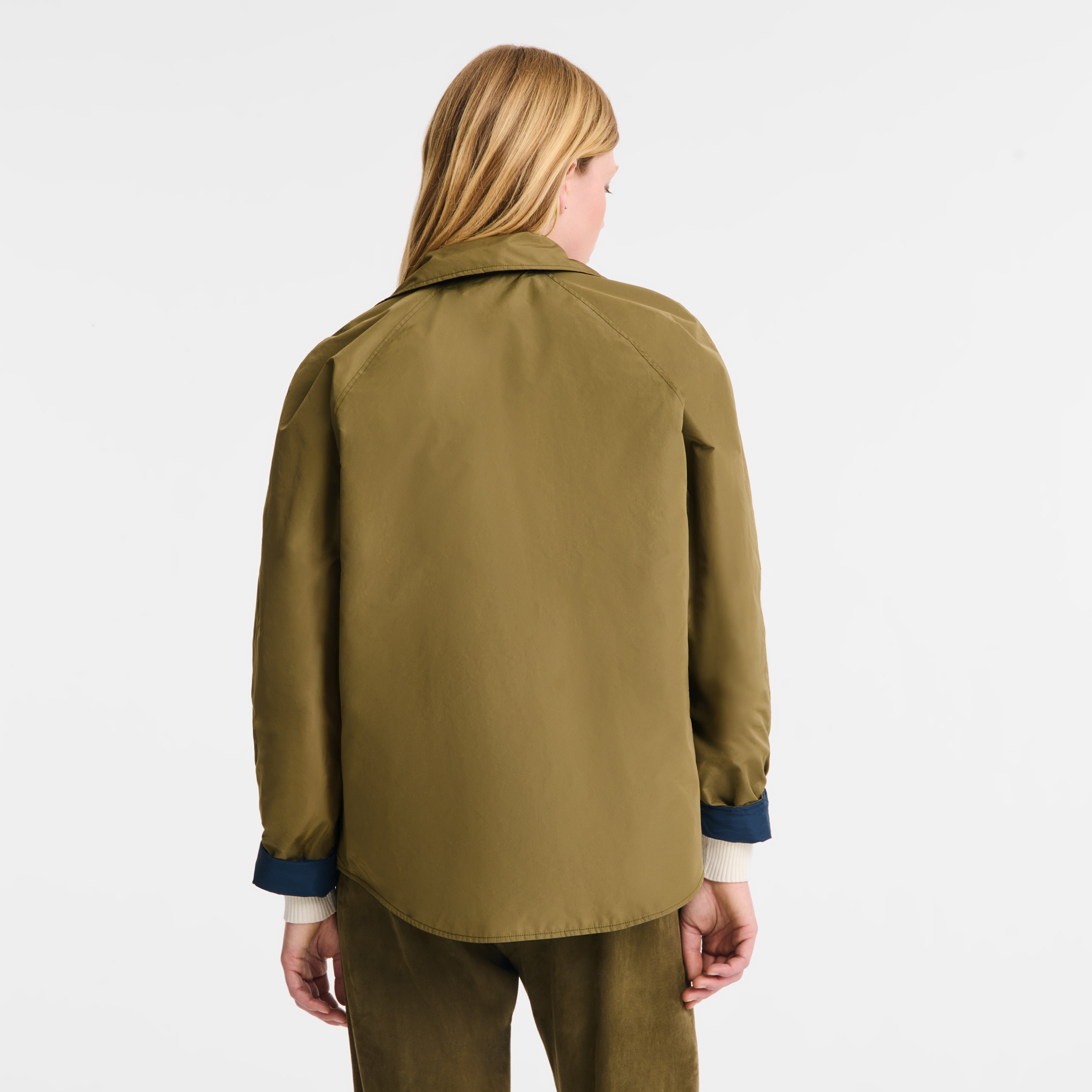 null 加衬束腰短上衣, 海军蓝色/洋蓟绿