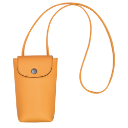 Le Pliage Xtra 皮革滚边装饰手机壳 , 杏黄色 - 皮革